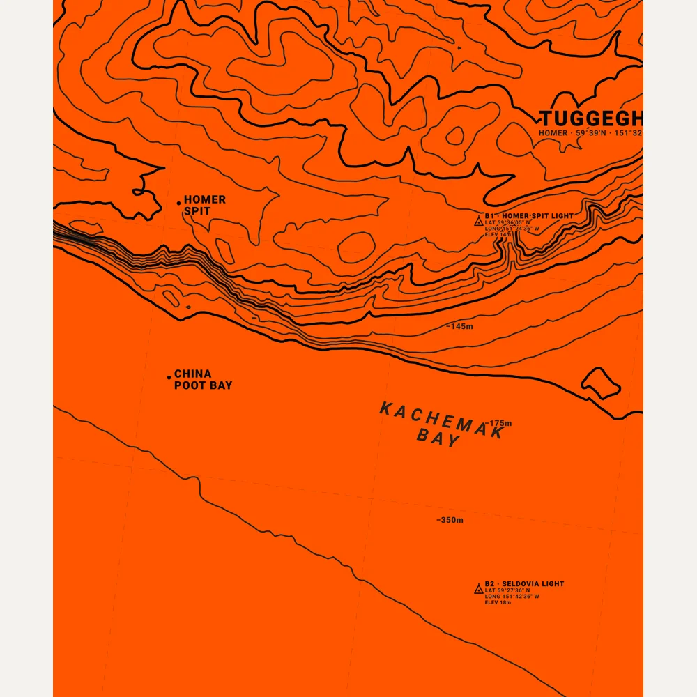 Real garment mockup of Homer Spit Kachemak Bay Technical Fjord Windbreaker, Safety Neon Orange