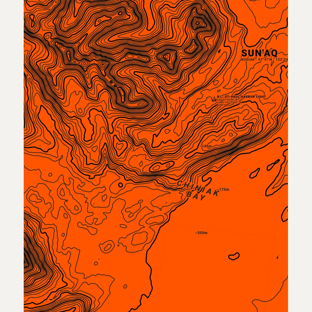 Real garment mockup of Kodiak Chiniak Bay Technical Fjord Windbreaker, Safety Neon Orange